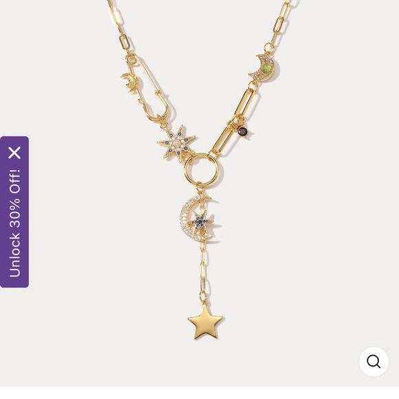 Gold and Silver Star Necklace - Picture 3 of 3